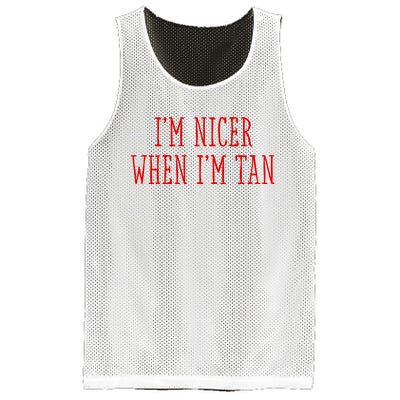 I’M Nicer When I’M Tan Mesh Reversible Basketball Jersey Tank