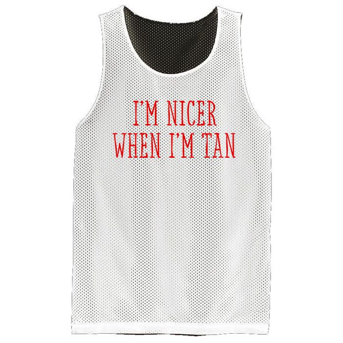 I’M Nicer When I’M Tan Mesh Reversible Basketball Jersey Tank