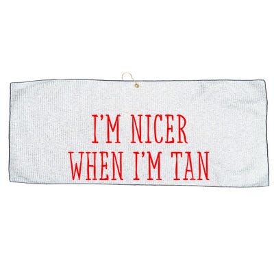 I’M Nicer When I’M Tan Large Microfiber Waffle Golf Towel