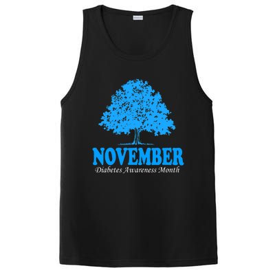 In November We Wear Blue Pumpkins Fall Diabetes Awareness PosiCharge Competitor Tank