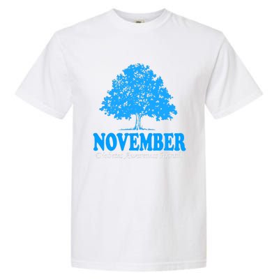 In November We Wear Blue Pumpkins Fall Diabetes Awareness Garment-Dyed Heavyweight T-Shirt