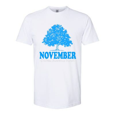 In November We Wear Blue Pumpkins Fall Diabetes Awareness Softstyle CVC T-Shirt