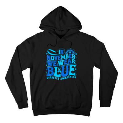 In November We Wear Ribbon Blue Diabetes Awareness Hoodie