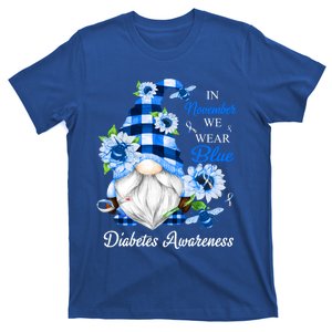 In November We Wear Blue Gnomes Diabetes Awareness Gift T-Shirt