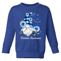 In November We Wear Blue Gnomes Diabetes Awareness Gift Toddler Sweatshirt