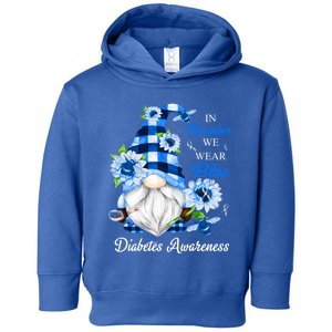 In November We Wear Blue Gnomes Diabetes Awareness Gift Toddler Hoodie