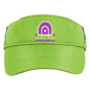 In November We Wear Purple Epilepsy Awareness Month Gift Adult Drive Performance Visor