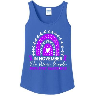 In November We Wear Purple Epilepsy Awareness Month Gift Ladies Essential Tank