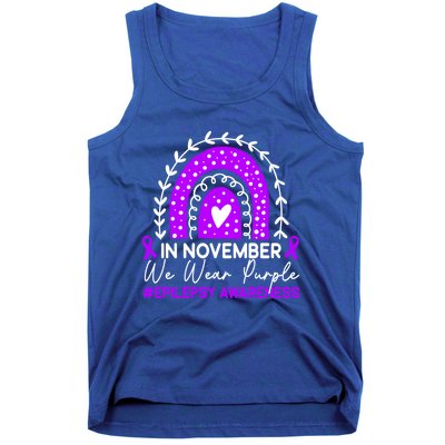 In November We Wear Purple Epilepsy Awareness Month Gift Tank Top