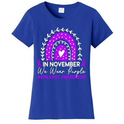 In November We Wear Purple Epilepsy Awareness Month Gift Women's T-Shirt