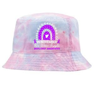 In November We Wear Purple Epilepsy Awareness Month Gift Tie-Dyed Bucket Hat