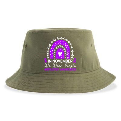 In November We Wear Purple Epilepsy Awareness Month Gift Sustainable Bucket Hat