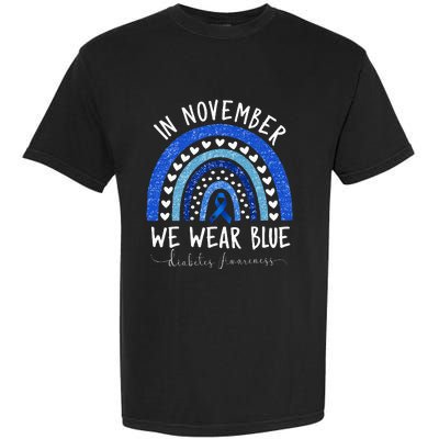 In November We Wear Blue Diabetes Awareness Garment-Dyed Heavyweight T-Shirt