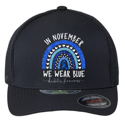 In November We Wear Blue Diabetes Awareness Flexfit Unipanel Trucker Cap