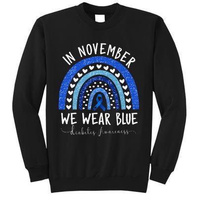 In November We Wear Blue Diabetes Awareness Sweatshirt