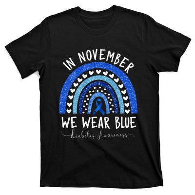 In November We Wear Blue Diabetes Awareness T-Shirt