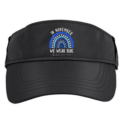 In November We Wear Blue Diabetes Awareness Adult Drive Performance Visor