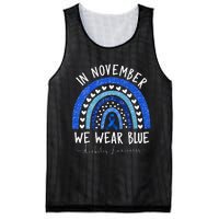 In November We Wear Blue Diabetes Awareness Mesh Reversible Basketball Jersey Tank