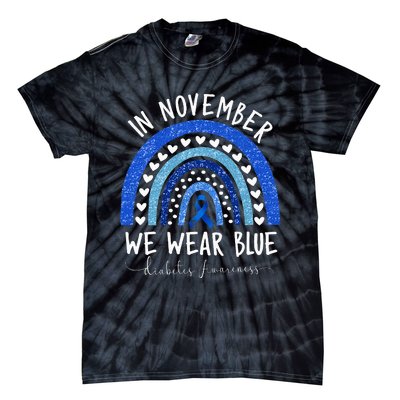 In November We Wear Blue Diabetes Awareness Tie-Dye T-Shirt