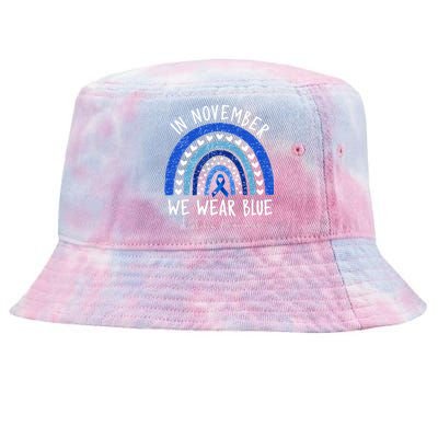 In November We Wear Blue Diabetes Awareness Tie-Dyed Bucket Hat