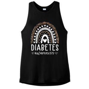 In November We Wear Blue Diabetes Awareness Month Ladies PosiCharge Tri-Blend Wicking Tank