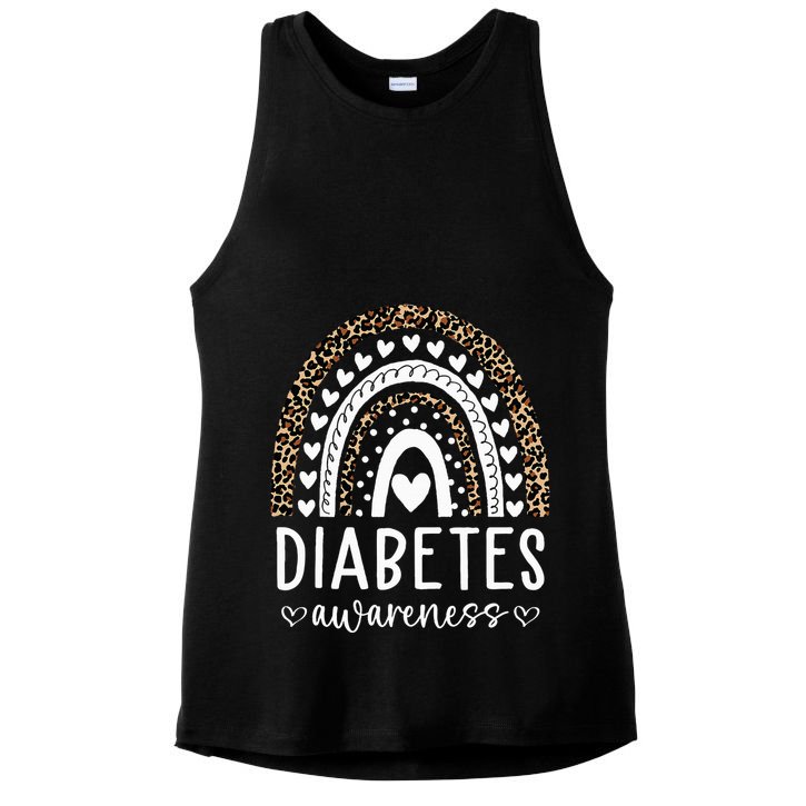 In November We Wear Blue Diabetes Awareness Month Ladies PosiCharge Tri-Blend Wicking Tank
