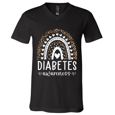 In November We Wear Blue Diabetes Awareness Month V-Neck T-Shirt