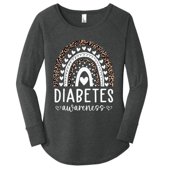 In November We Wear Blue Diabetes Awareness Month Women's Perfect Tri Tunic Long Sleeve Shirt