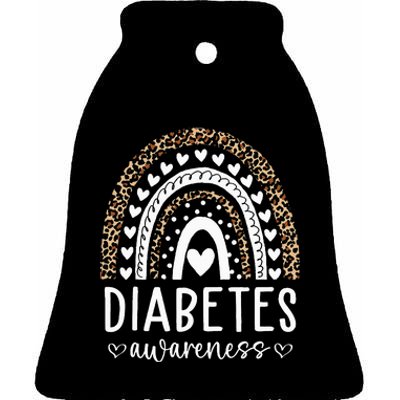 In November We Wear Blue Diabetes Awareness Month Ceramic Bell Ornament