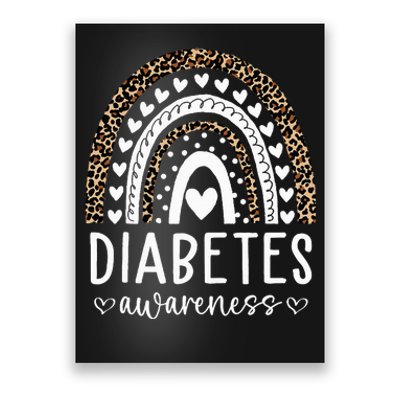 In November We Wear Blue Diabetes Awareness Month Poster