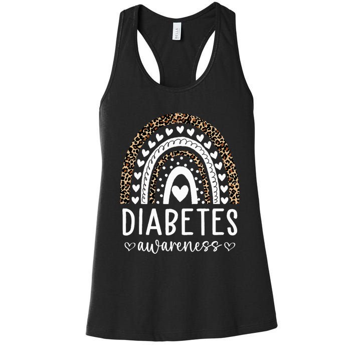 In November We Wear Blue Diabetes Awareness Month Women's Racerback Tank