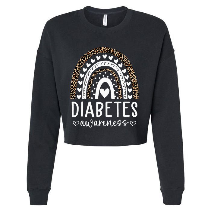 In November We Wear Blue Diabetes Awareness Month Cropped Pullover Crew