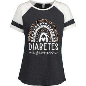 In November We Wear Blue Diabetes Awareness Month Enza Ladies Jersey Colorblock Tee