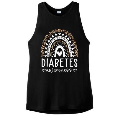 In November We Wear Blue Diabetes Awareness Month Ladies PosiCharge Tri-Blend Wicking Tank