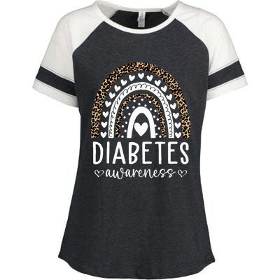 In November We Wear Blue Diabetes Awareness Month Enza Ladies Jersey Colorblock Tee