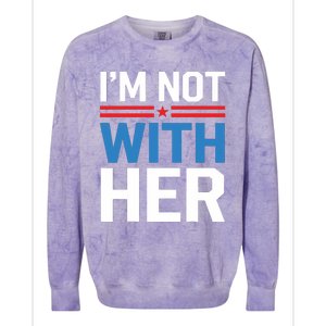 IM Not With Her Kamala Harris 2024 Presidential Election Colorblast Crewneck Sweatshirt