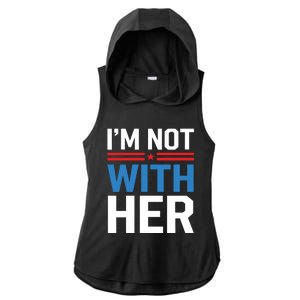 IM Not With Her Kamala Harris 2024 Presidential Election Ladies PosiCharge Tri-Blend Wicking Draft Hoodie Tank