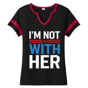 IM Not With Her Kamala Harris 2024 Presidential Election Ladies Halftime Notch Neck Tee