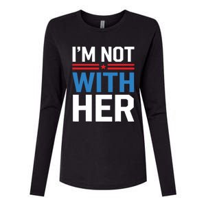 IM Not With Her Kamala Harris 2024 Presidential Election Womens Cotton Relaxed Long Sleeve T-Shirt