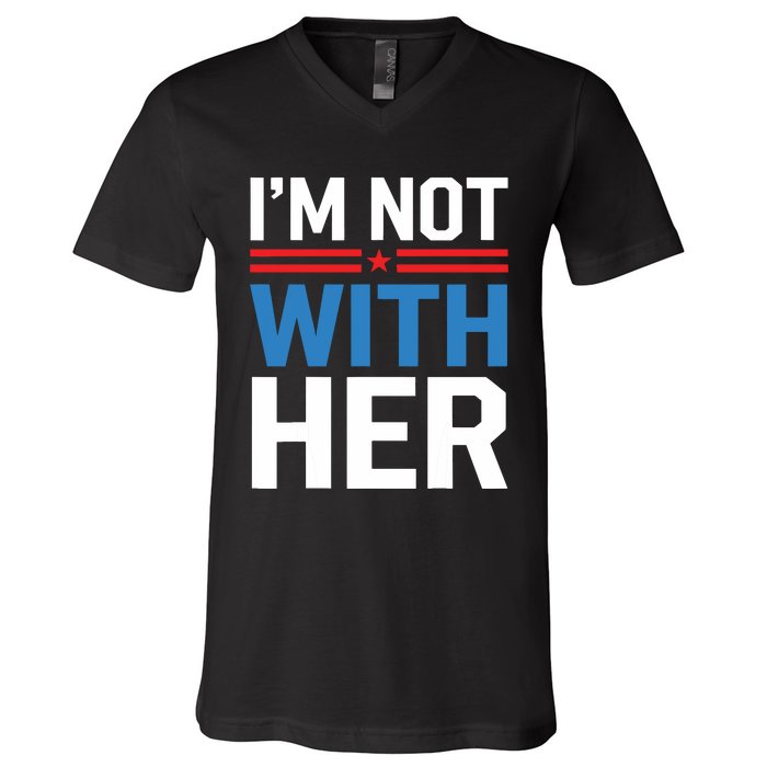 IM Not With Her Kamala Harris 2024 Presidential Election V-Neck T-Shirt