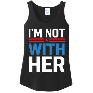 IM Not With Her Kamala Harris 2024 Presidential Election Ladies Essential Tank