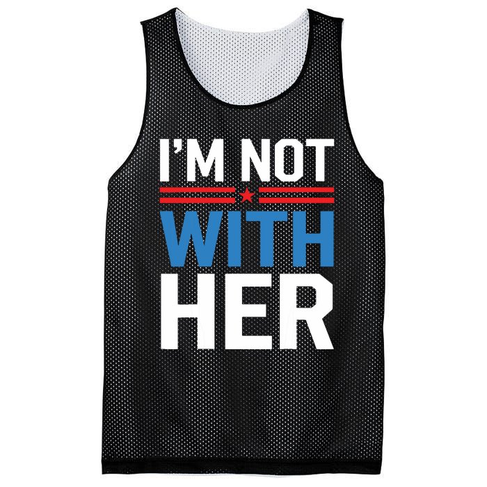 IM Not With Her Kamala Harris 2024 Presidential Election Mesh Reversible Basketball Jersey Tank