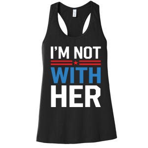 IM Not With Her Kamala Harris 2024 Presidential Election Women's Racerback Tank