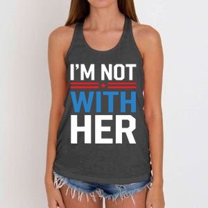 IM Not With Her Kamala Harris 2024 Presidential Election Women's Knotted Racerback Tank