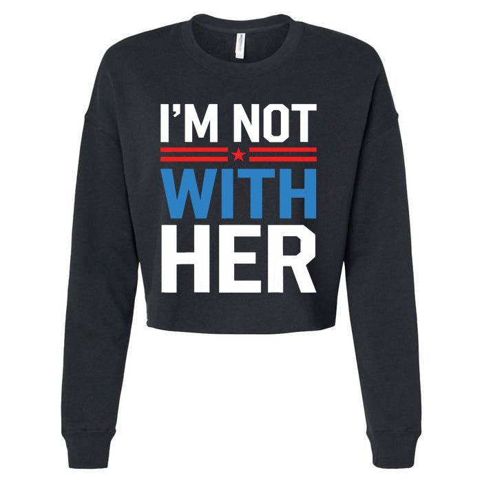 IM Not With Her Kamala Harris 2024 Presidential Election Cropped Pullover Crew