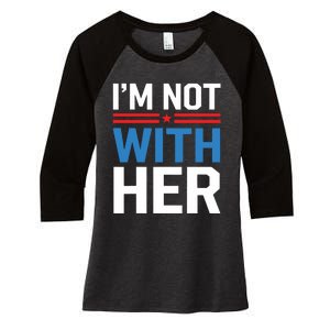 IM Not With Her Kamala Harris 2024 Presidential Election Women's Tri-Blend 3/4-Sleeve Raglan Shirt