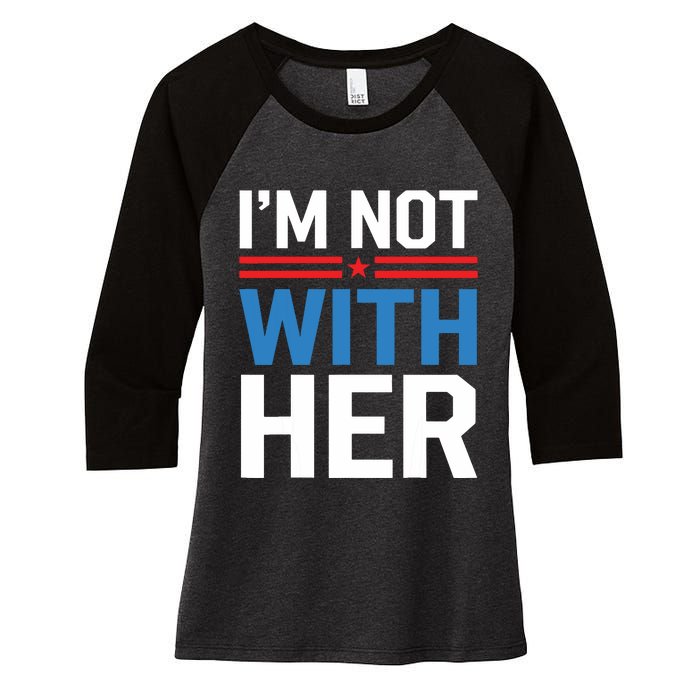 IM Not With Her Kamala Harris 2024 Presidential Election Women's Tri-Blend 3/4-Sleeve Raglan Shirt