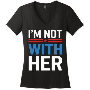 IM Not With Her Kamala Harris 2024 Presidential Election Women's V-Neck T-Shirt