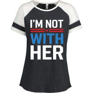 IM Not With Her Kamala Harris 2024 Presidential Election Enza Ladies Jersey Colorblock Tee