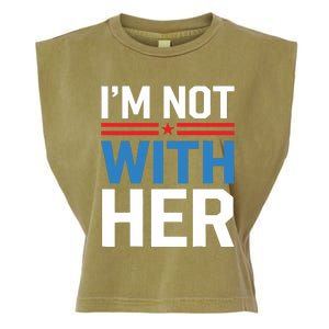 IM Not With Her Kamala Harris 2024 Presidential Election Garment-Dyed Women's Muscle Tee